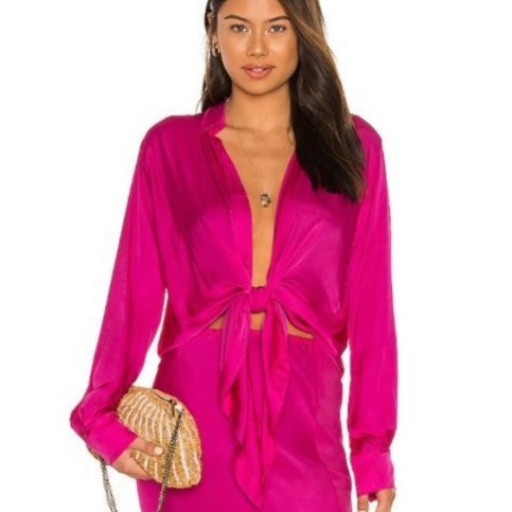 Tilda Long Sleeve Shirt in Pink size xs